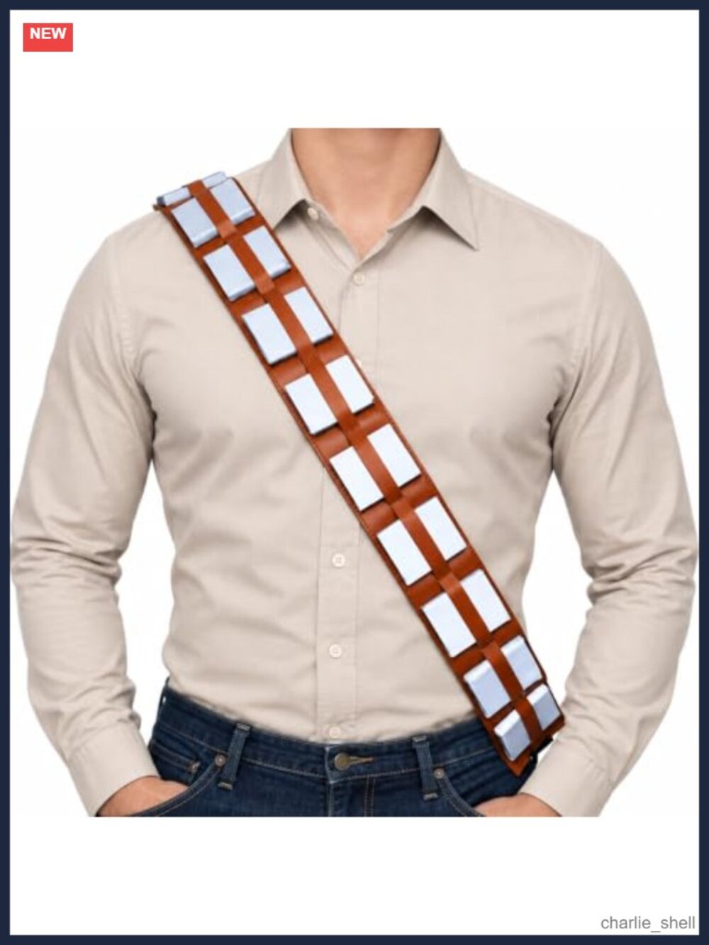 PU Leather Utility Belt Costume Adult Bandolier Cosplay Halloween